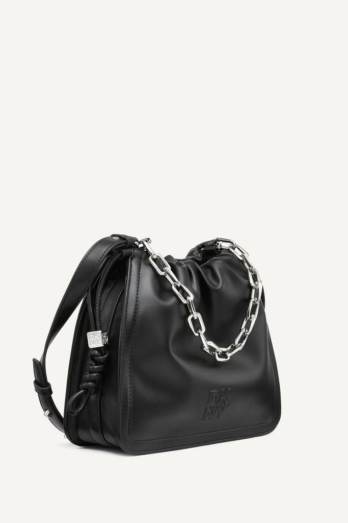 DKNY HALLE LOGO DRAWSTRING CROSSBODY BAG