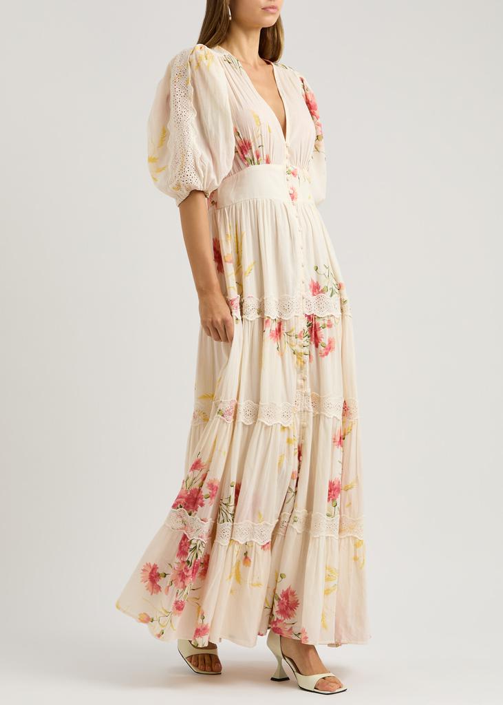 BYTIMO Floral-print cotton-blend maxi dress