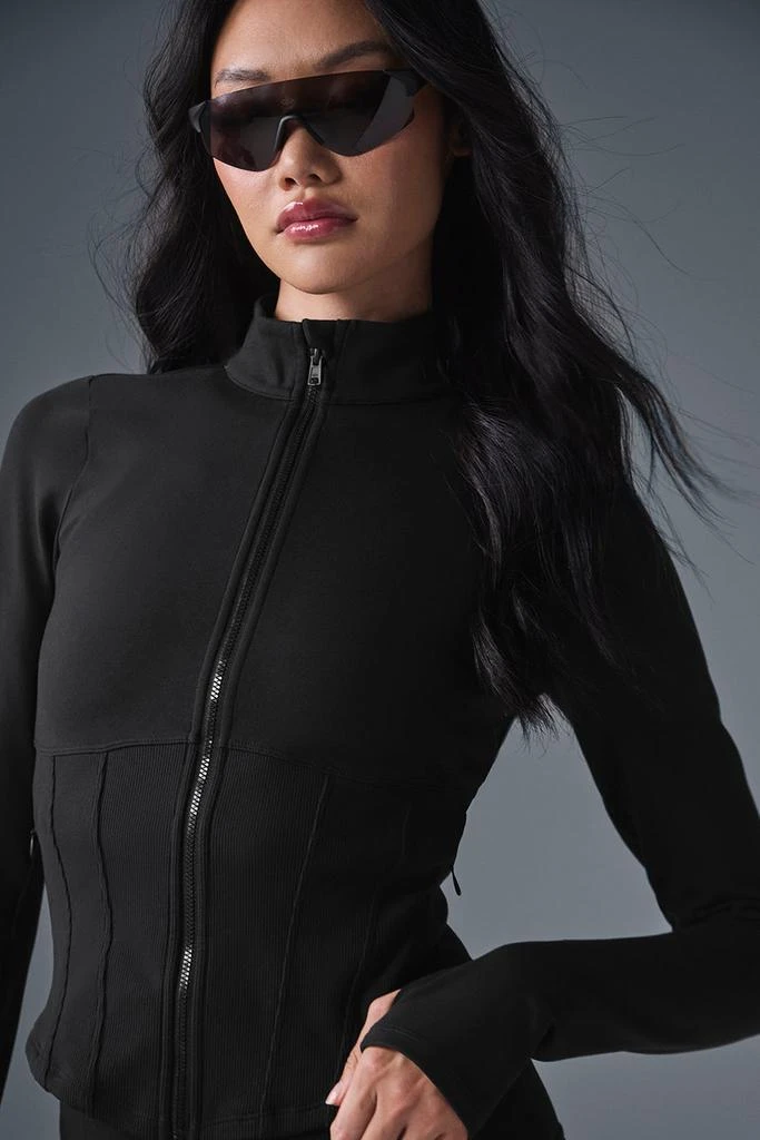 Alo Airbrush Corset Full Zip Jacket - Black 5