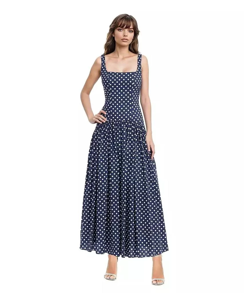 drop waist polka dot maxi dress White Mesh Drop Waist Polka Dot Maxi Dress – Rare London