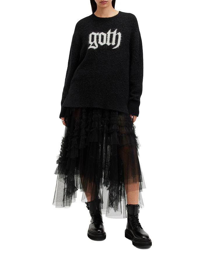 ALL SAINTS Goth Graphic Sweater 5