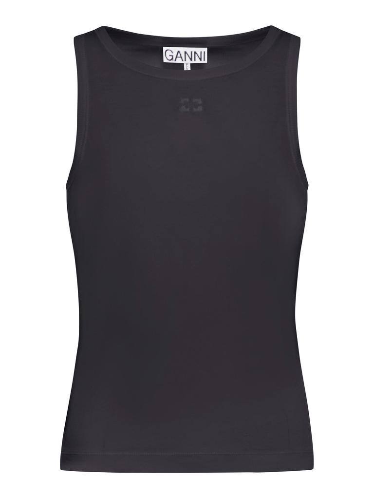 Ganni SOFT COTTON RIB TANK TOP