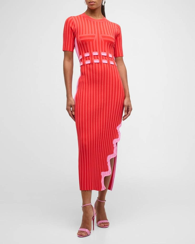PH5 Jodie Pleated Asymmetric Wavy Long Dress 3