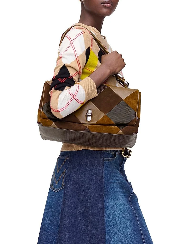Marc Jacobs The Suede Patchwork Large Dual Shoulder Bag 2