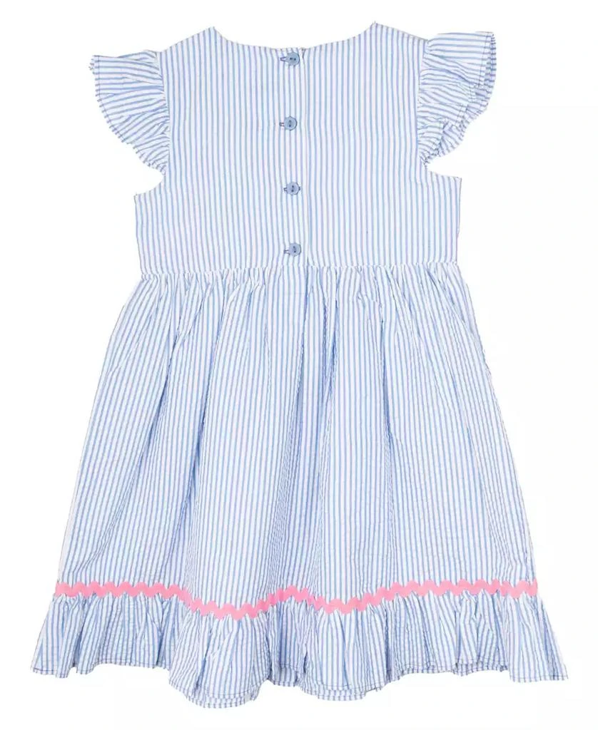 Rare Editions Toddler and Little Girls Nautical Seersucker Dress 8
