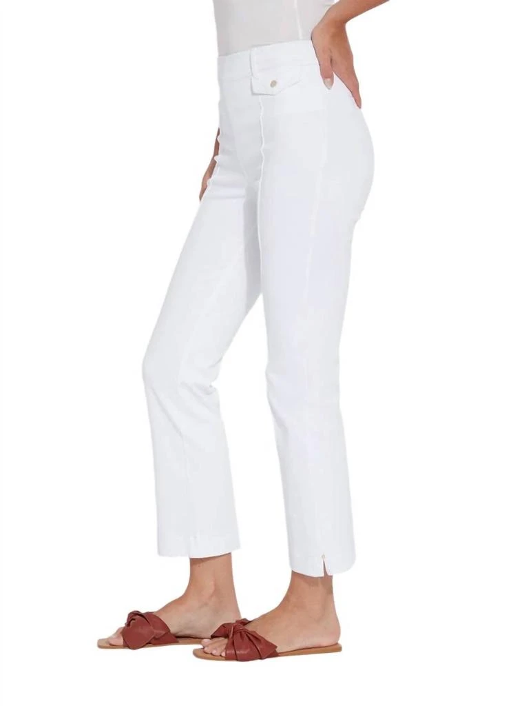 Lyssé Elle Ankle Flare Denim Pant In White 2