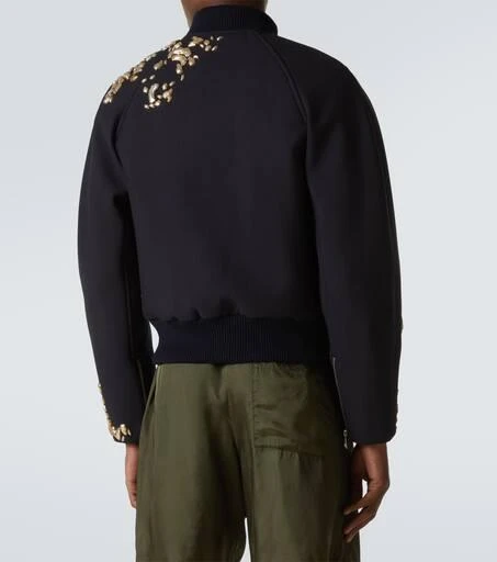 Dries Van Noten Embroidered wool-blend bomber jacket 4