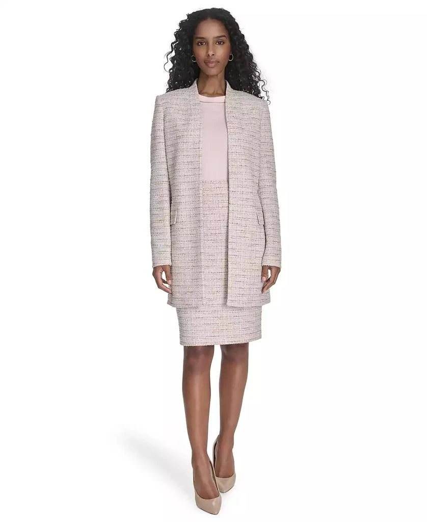 Calvin Klein Petite Tweed Open-Front Topper Jacket 4