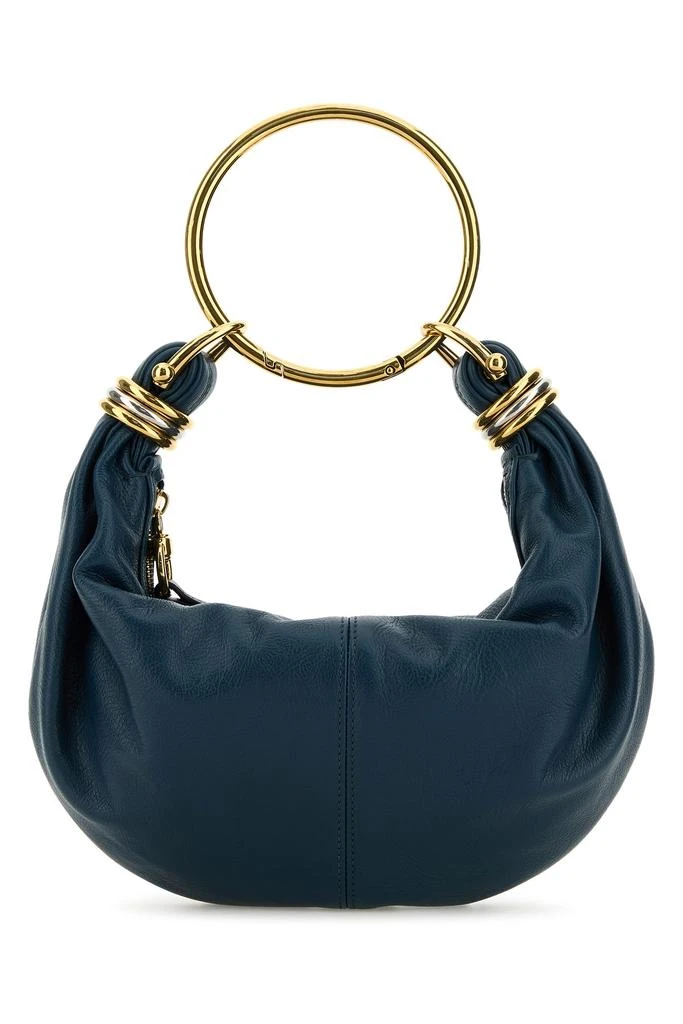 Chloé Petrol blue leather Bracelet handbag 3