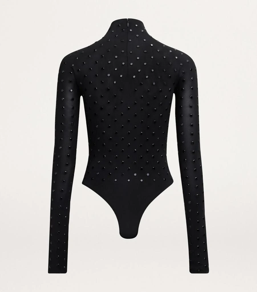 Alaïa Jersey Rhinestone-Embellished Bodysuit 2
