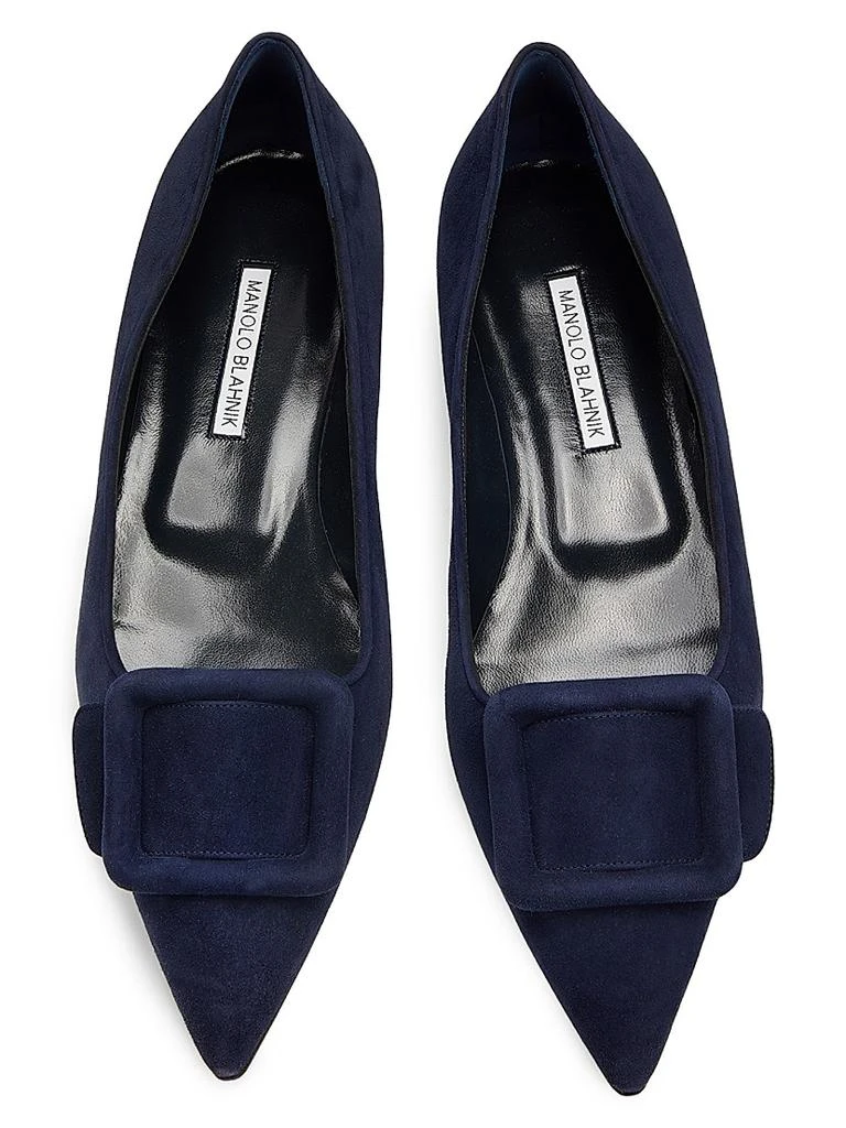Manolo Blahnik Maysale Suede Flats 4