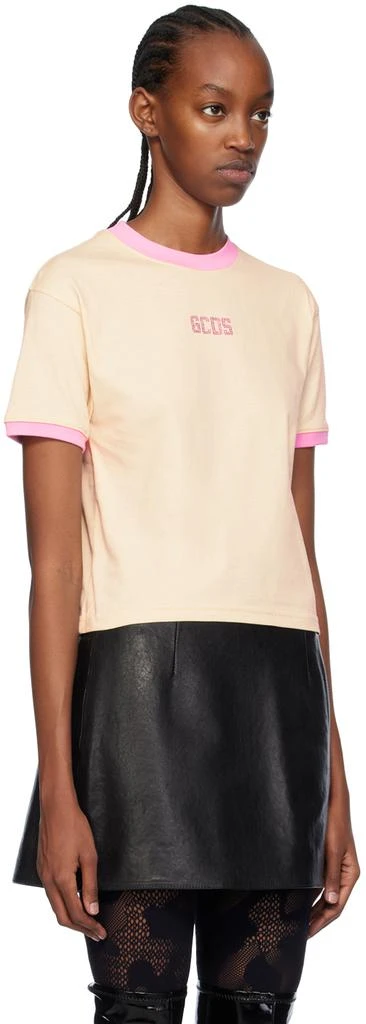 GCDS Beige Bling T-Shirt 2