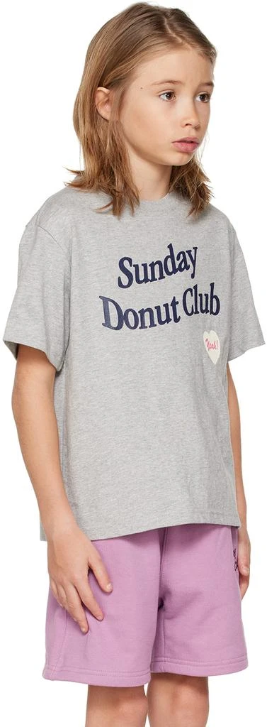 SUNDAY DONUT CLUB® Kids Gray Heart T-Shirt 2