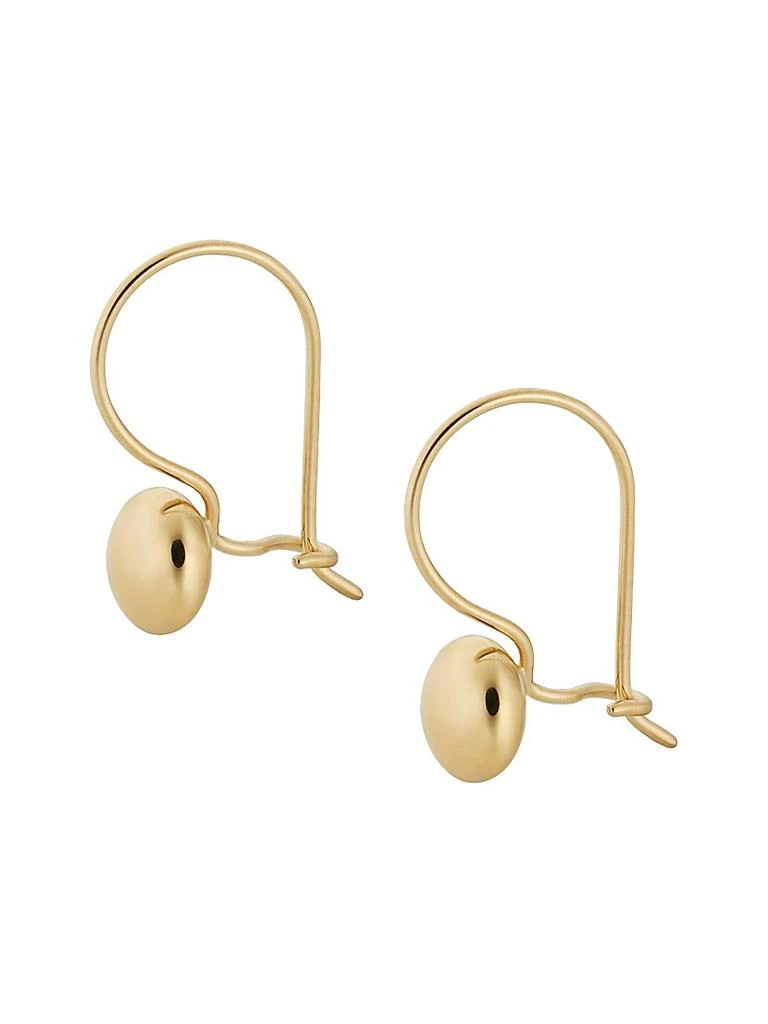 Oradina 14K Yellow Gold Buttoned Up Drop Earrings 2