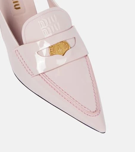 Miu Miu Slingback patent leather penny loafers 6