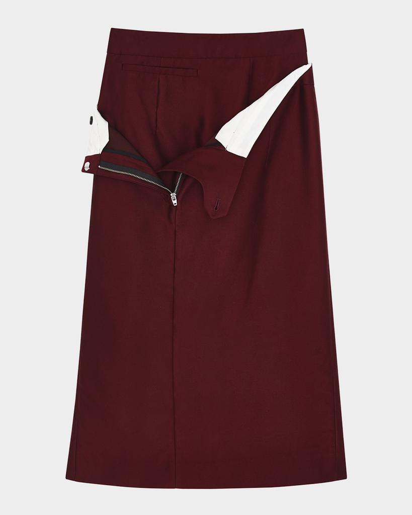 Shushu/Tong Double-Layere Twill Skirt