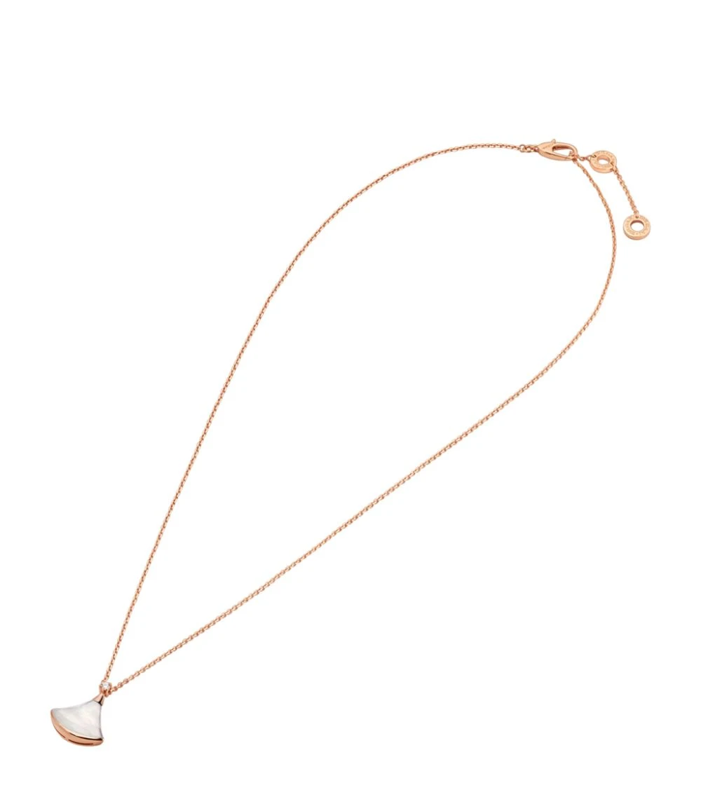 BVLGARI Rose Gold, Mother-of-Pearl And Diamond Divas' Dream Necklace CL857185 1