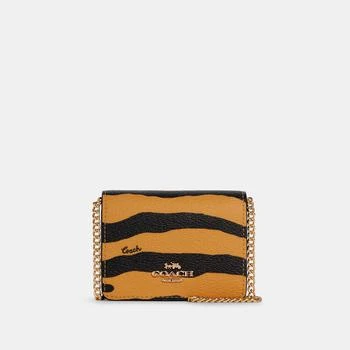 Coach  COACH Mini Wallet On A Chain With Tiger Print 3