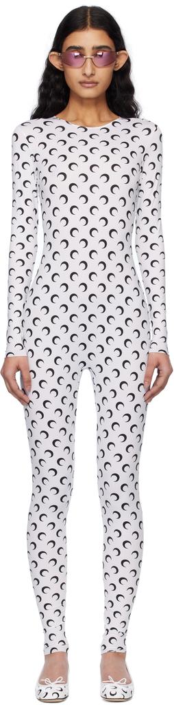 MARINE SERRE Tan All Over Moon Jumpsuit - Jumpsuits