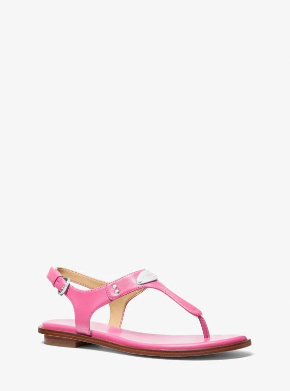 Michael Kors Logo Plate T-Strap Sandal 1