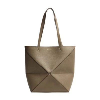 Loewe Medium Puzzle Fold tote in soft grained calfskin 1