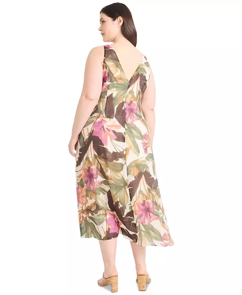 Maggy London Plus Size Printed Sleeveless Midi Dress 3