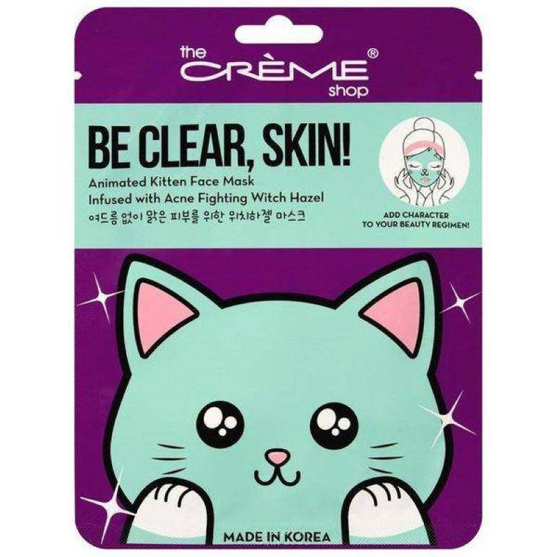 The Creme Shop The Crème Shop - Be Clear, Skin! Animated Kitten Face Mask - Acne-Fighting Witch Hazel