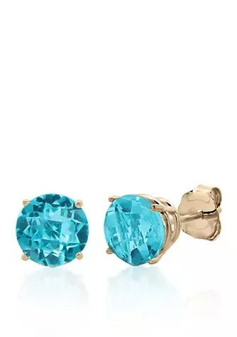 Belk
Co. 10k Yellow Gold Blue Topaz Stud Earrings