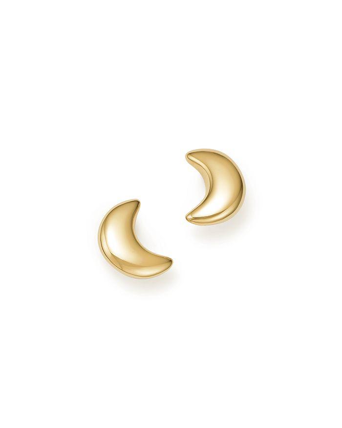 Bloomingdale's 14K Yellow Gold Crescent Moon Stud Earrings