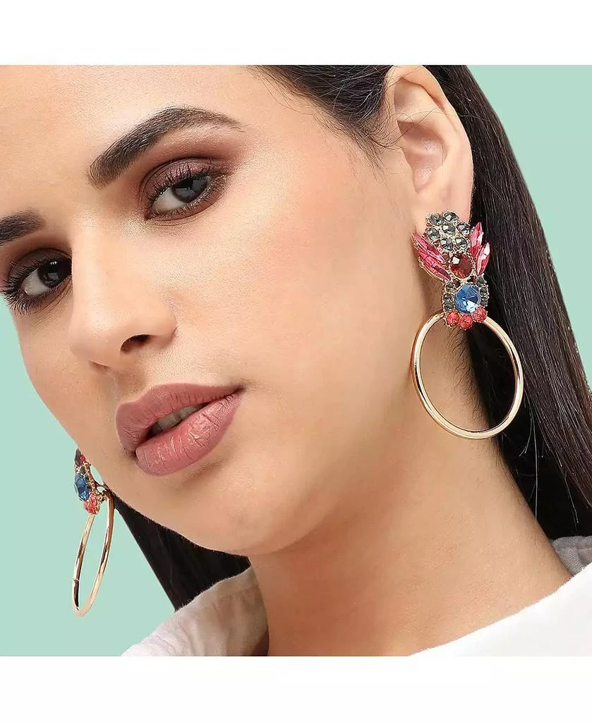 SOHI Women
s Gold Oriental Drop Earrings 3