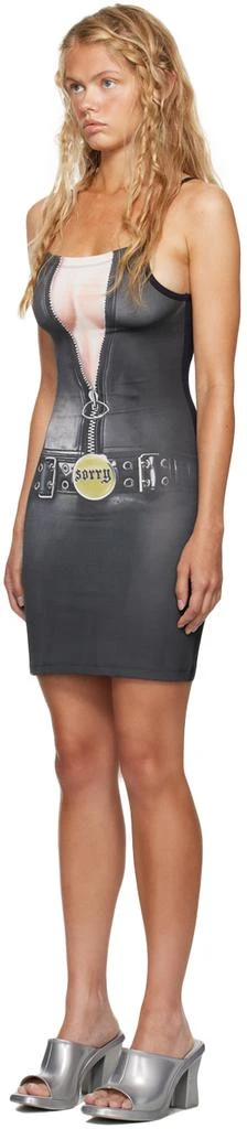 I'm Sorry by Petra Collins SSENSE Exclusive Black Mimi Wade Edition Trompe L'Oeil Minidress 4