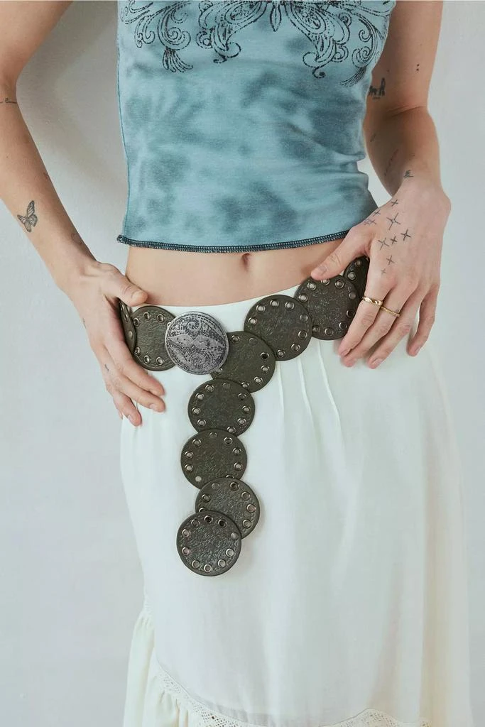 Urban Outfitters Betty Stamped Leather Western Belt 1