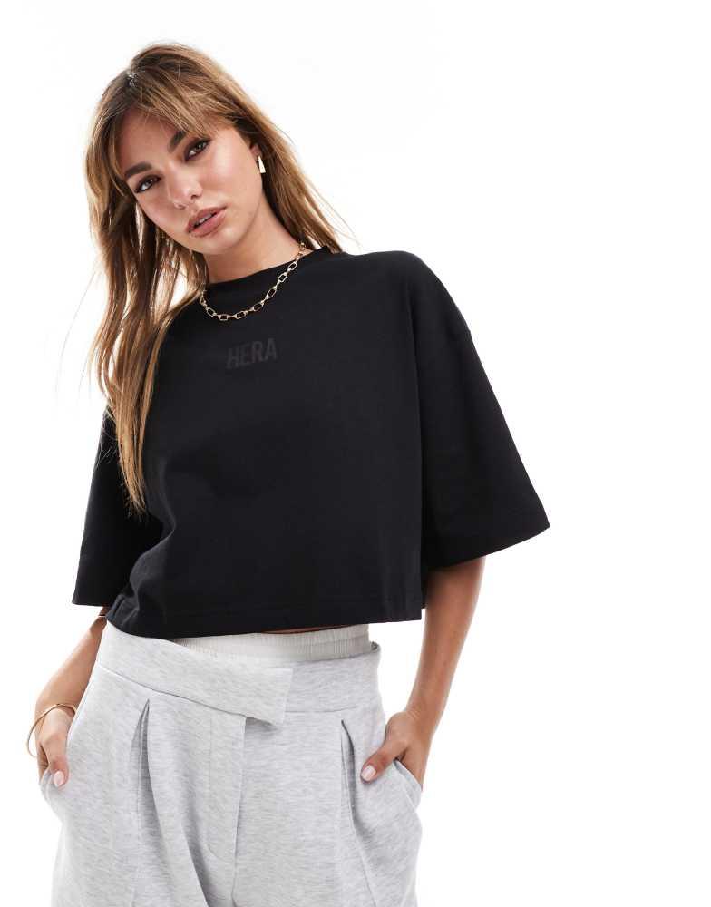 HERA Hera icon cropped t-shirt in black