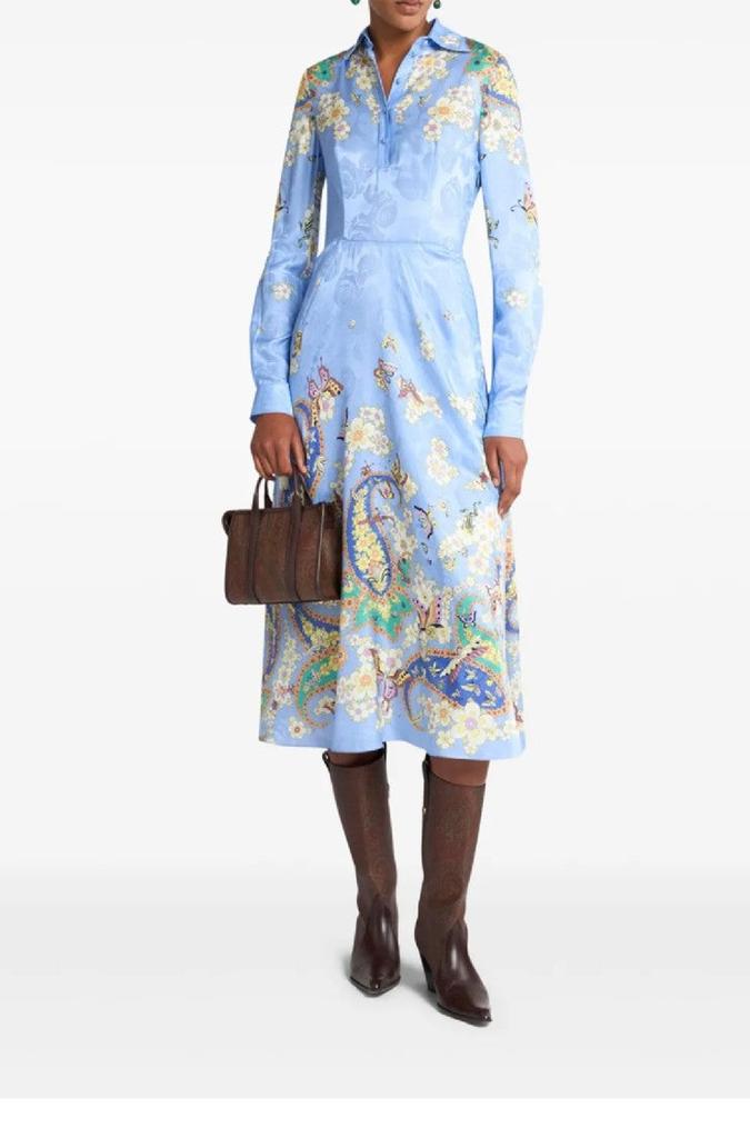 ETRO Floral And Paisley Print Midi Dress