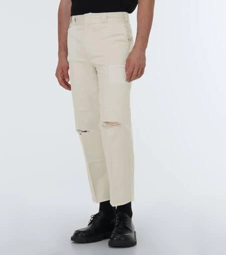 UNDERCOVER Distressed straight-leg cotton pants 3