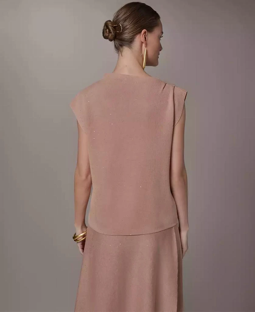 Donna Karan Women
s Asymmetric Mock Neck Sweater 2