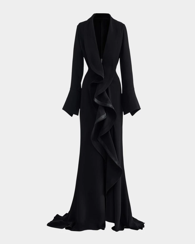 Maticevski Jupiter Ruffle Long-Sleeve Gown 1