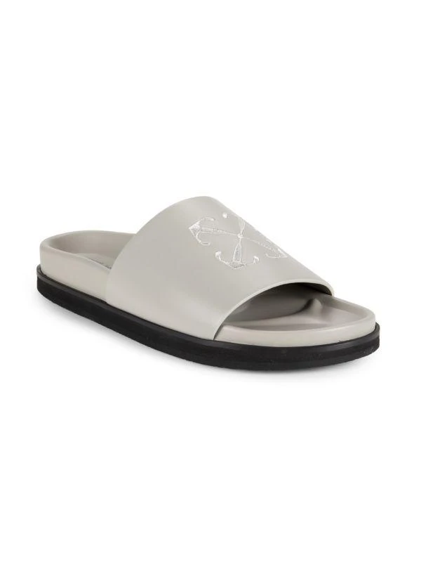 Logo Leather Slides – On Sale Now with Up to 72% Off  display picture 2