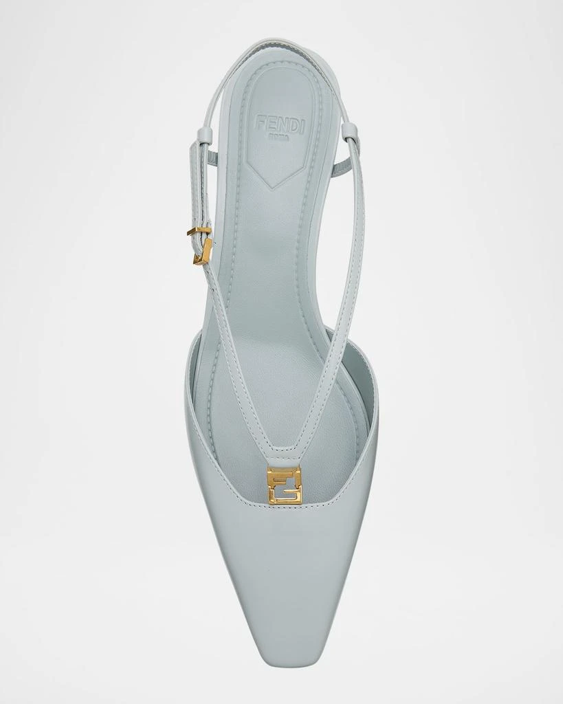Fendi 4G Leather Ankle-Strap Pumps 6