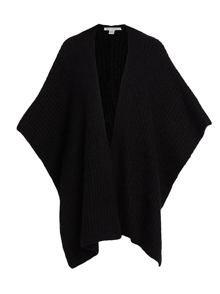 Sofia Cashmere Cashmere-Silk Chunky Knit Cape 1