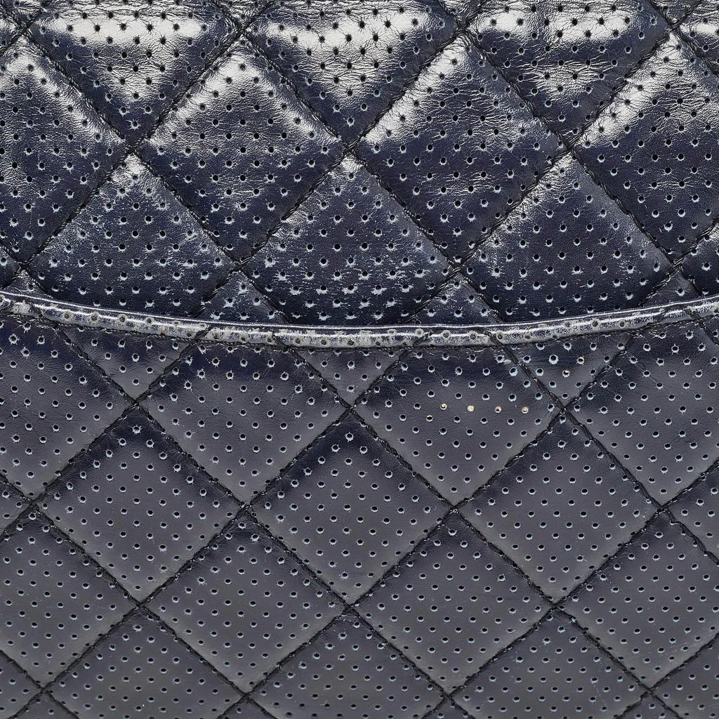 Chanel Perforated Leather Punch Flap Bag 4