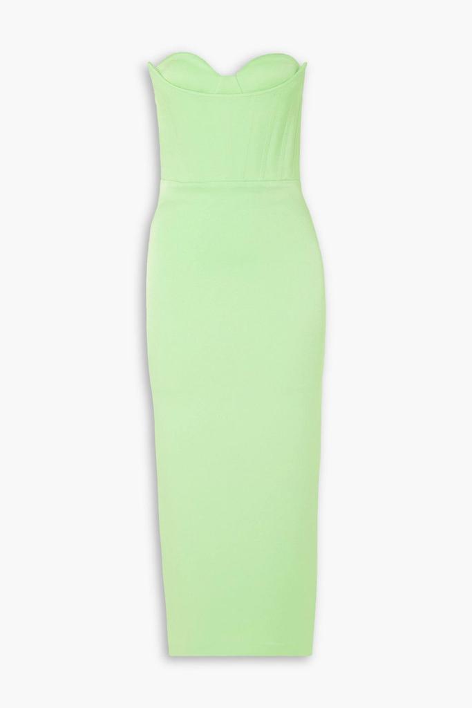 Alex Perry Ansley strapless satin-crepe midi dress