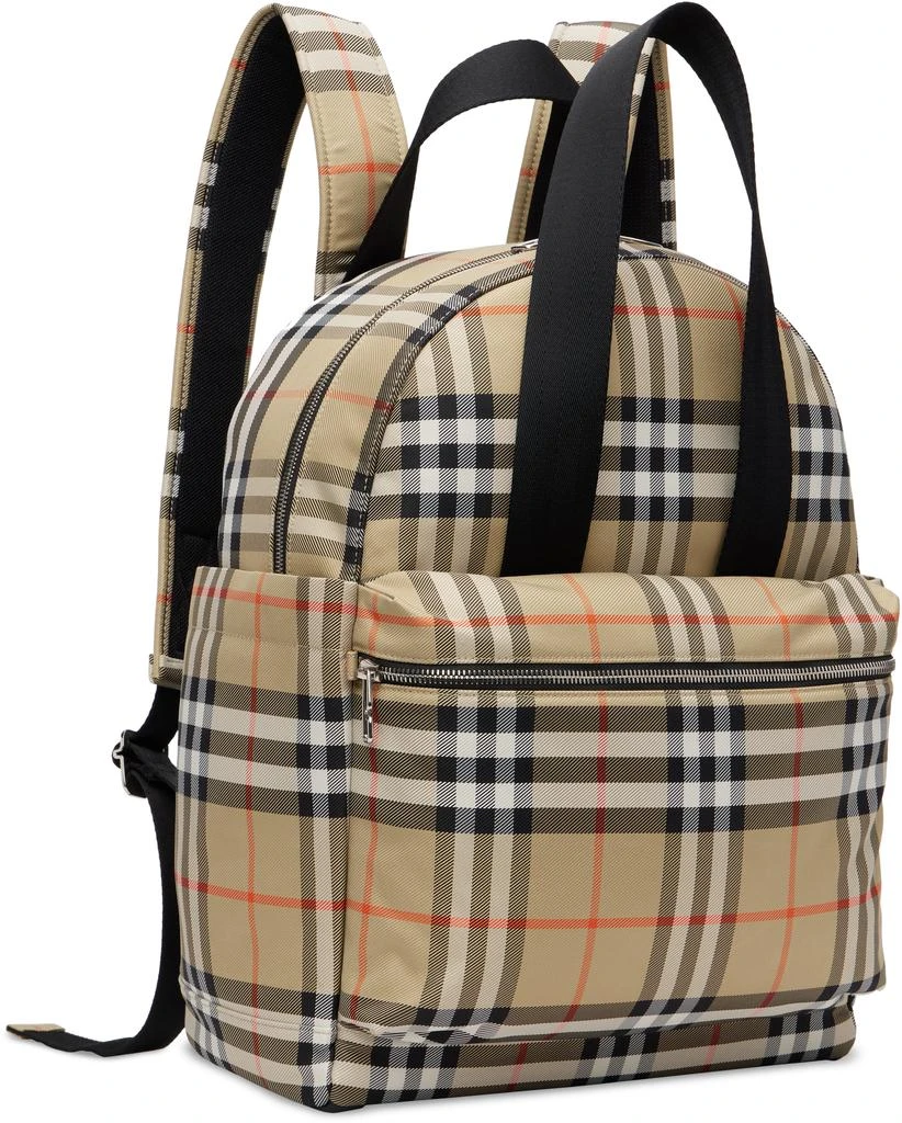 Burberry Kids Beige Check Baby Changing Backpack 2
