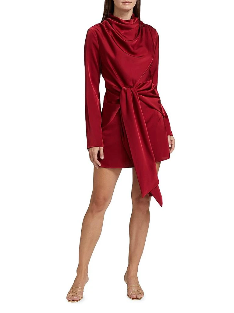 red knit dress long sleeve Rhapsody Long Sleeve Knit Mini Dress Red