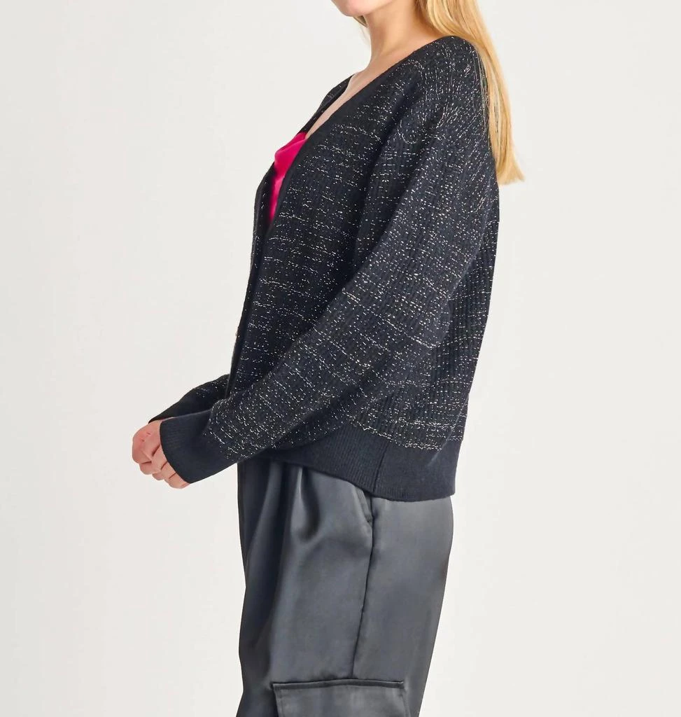Dex Dex - Lurex Embellished Trim Cardigan 3