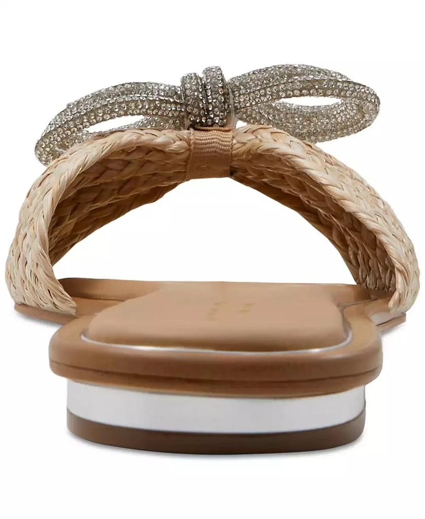 ALDO Women's Acirarwen Rhinestone Bow Flat Slide Sandals 3