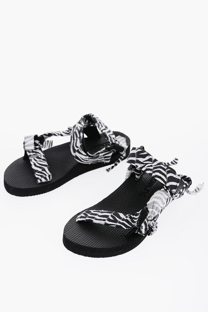 Arizona Love Zebra Patterned Trekky Sandals With Velcro Closure