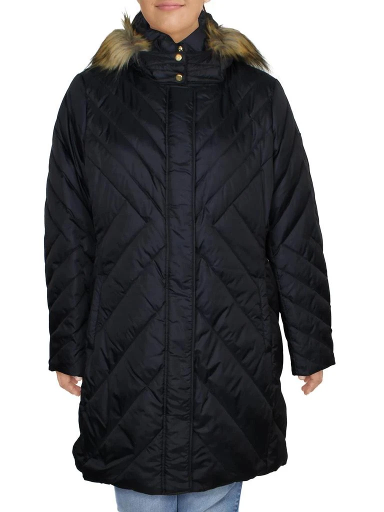 Larry Levine Plus Womens Down Water Repellent Puffer Coat 4