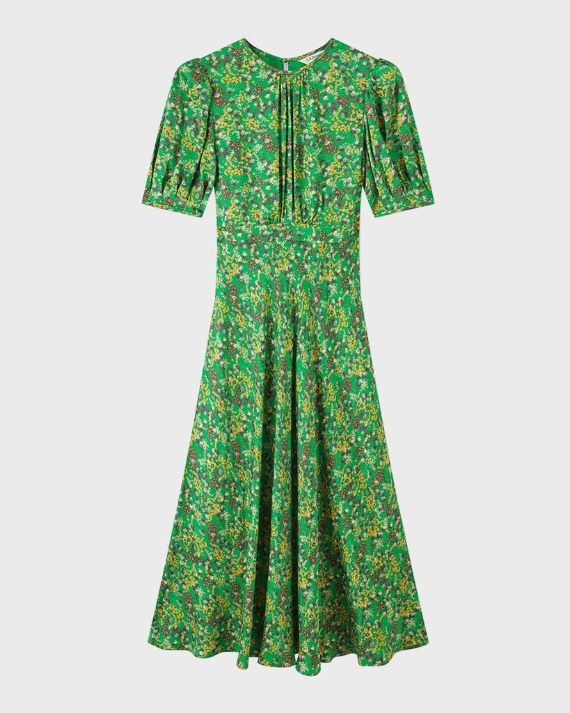 White Floral Maxi Floral Floaty Midi Dress Jem Green And Yellow Floral  Print Midi Dress Dresses