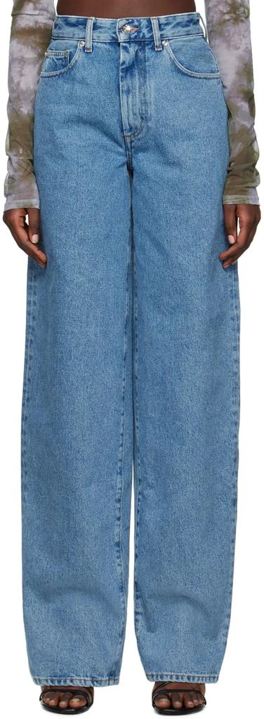 Off-White Blue Wide-Leg Jeans 1